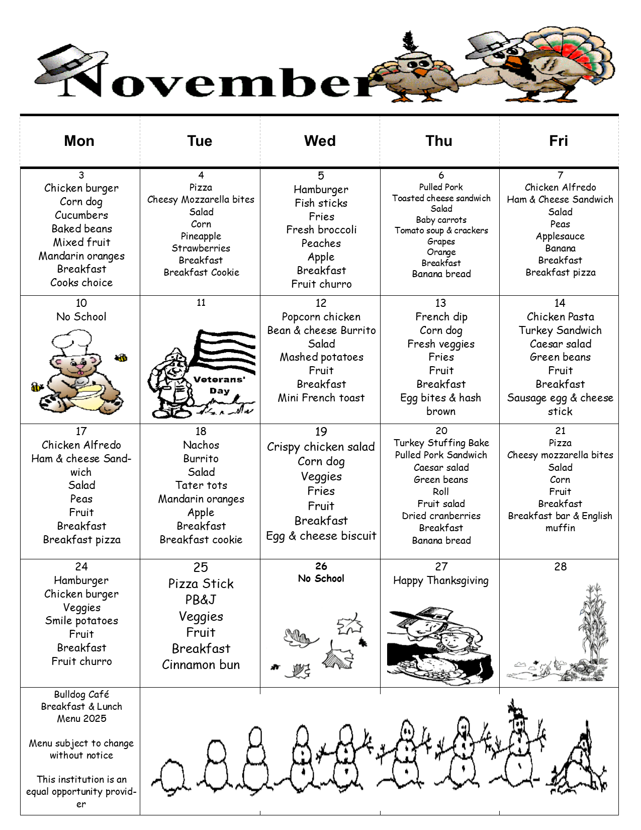 Lunch Menu Lunch Menu