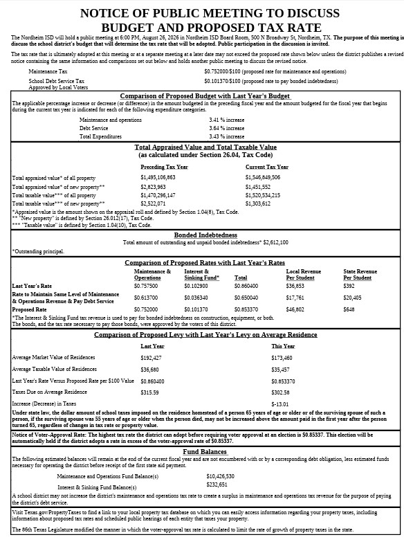 25-26 TAX RATE
