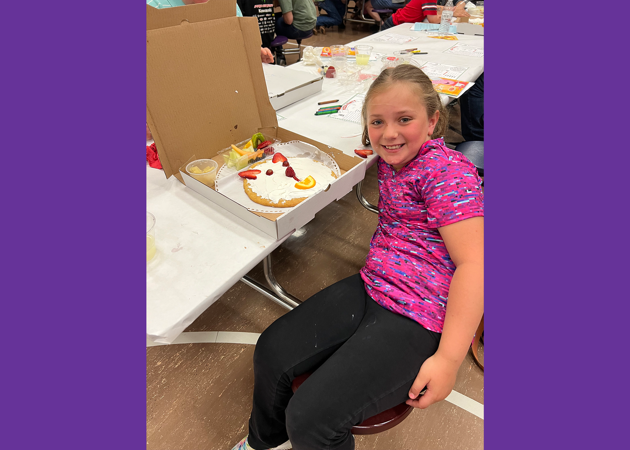 Student with Cookie Pizza