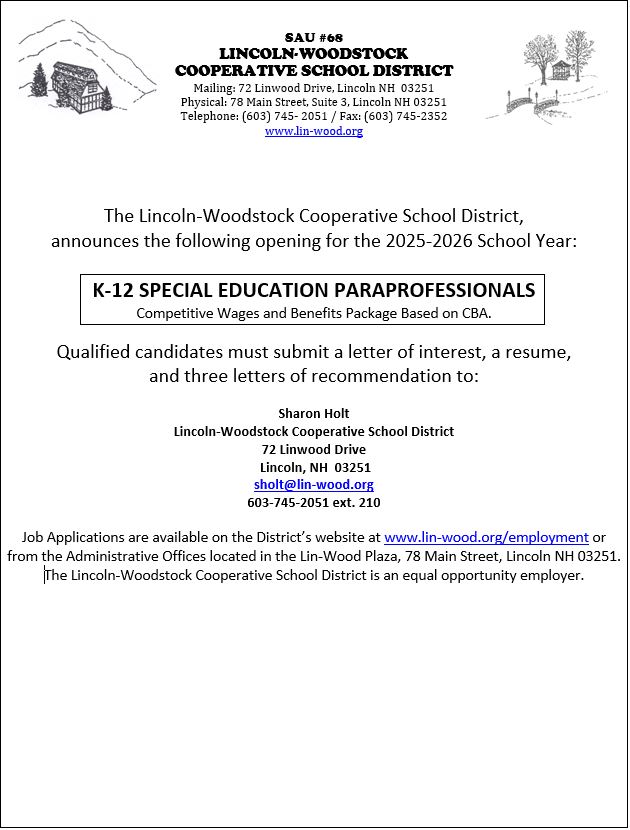 Paraprofessionals Employment Listing