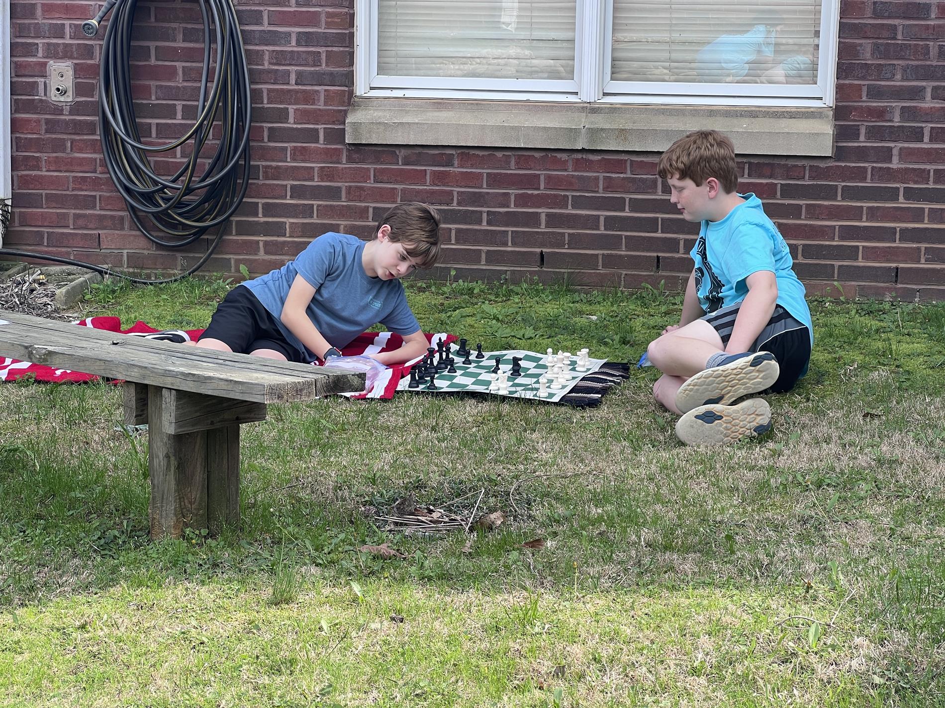 Playing Chess Outdoors