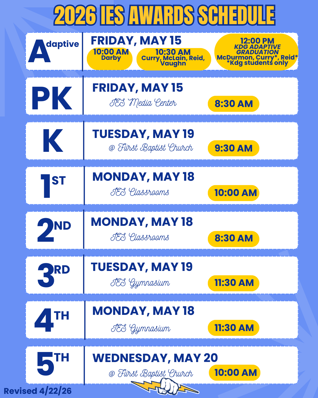awards day schedule flyer
