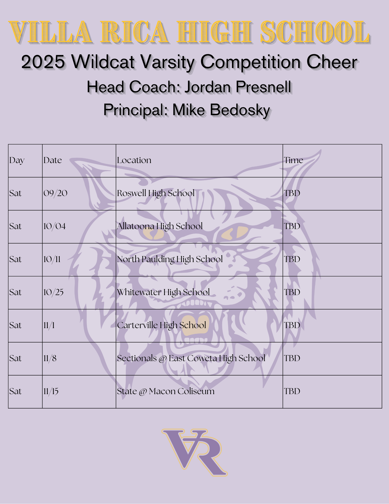 schedule