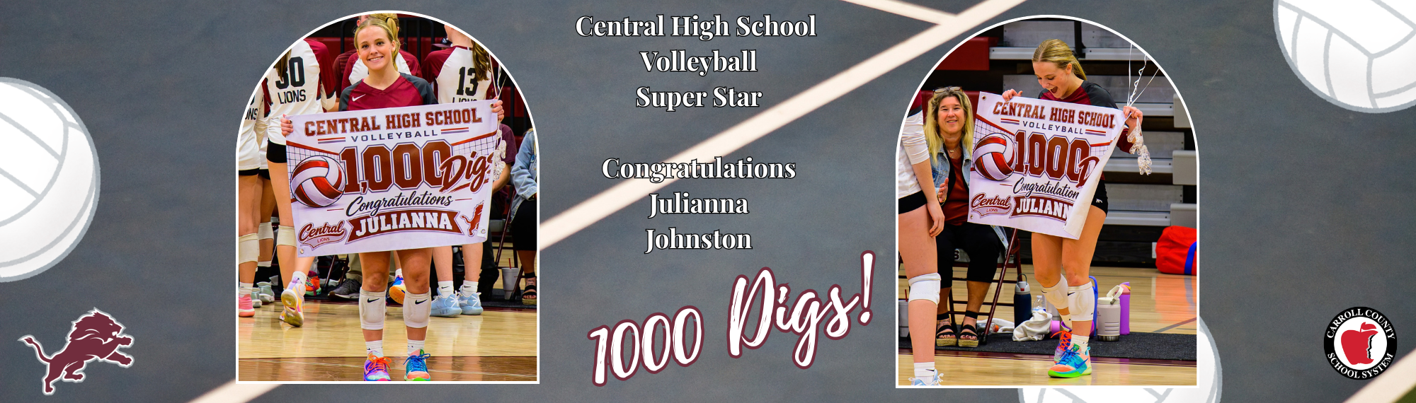 Congratulations Julianna Johnston for earning 1000 digs in volleyball
