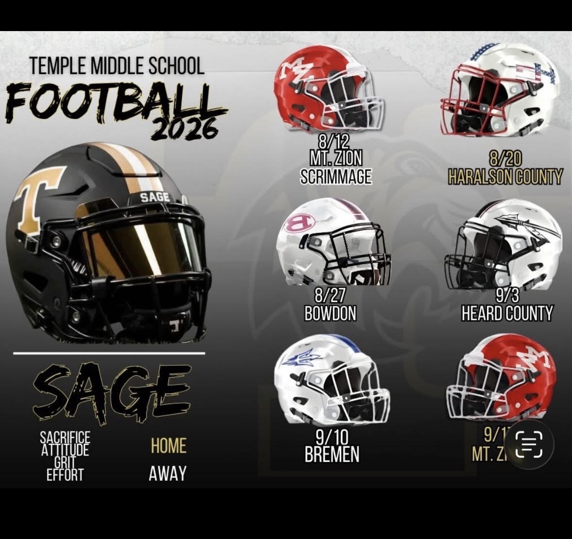 TMS Football Schedule