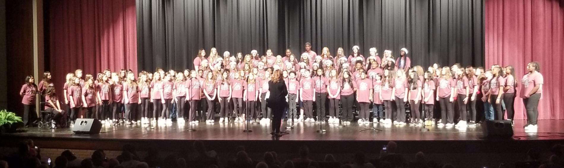 Coffee Middle School Choir at their Christmas Concert