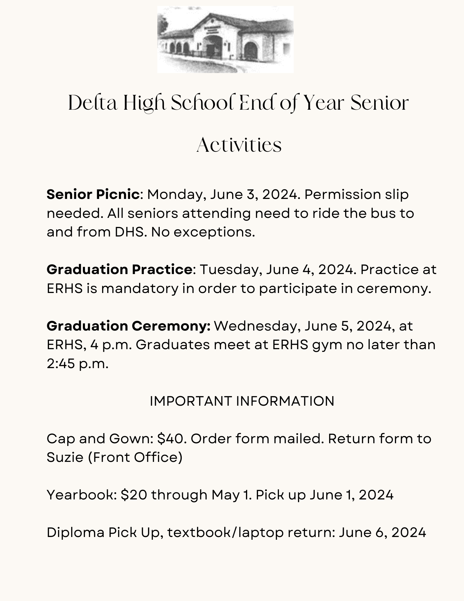 Graduation Info