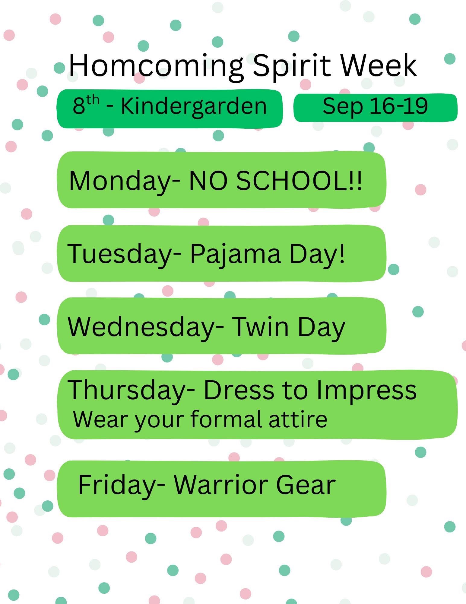 Homecoming Spirit Week 