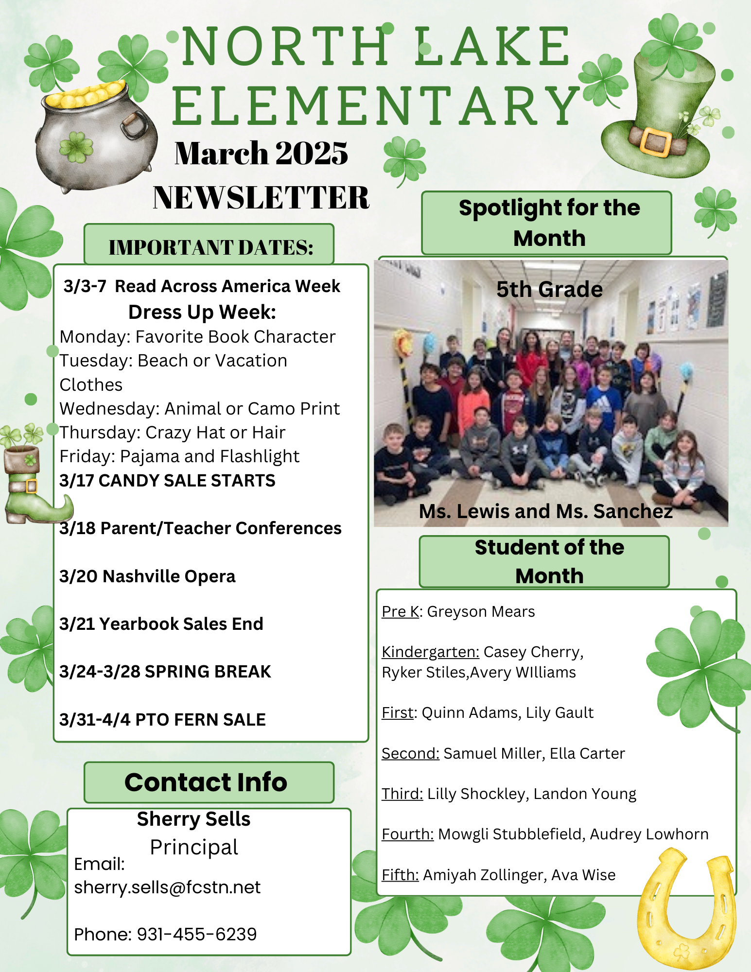 March Newsletter and Important Events