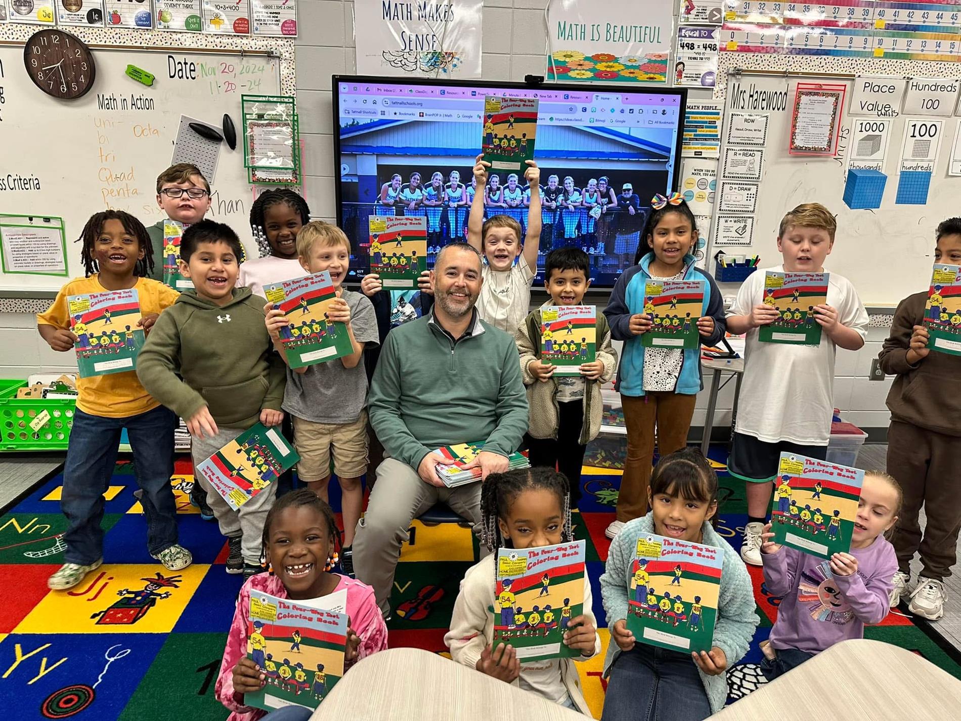 Students with books