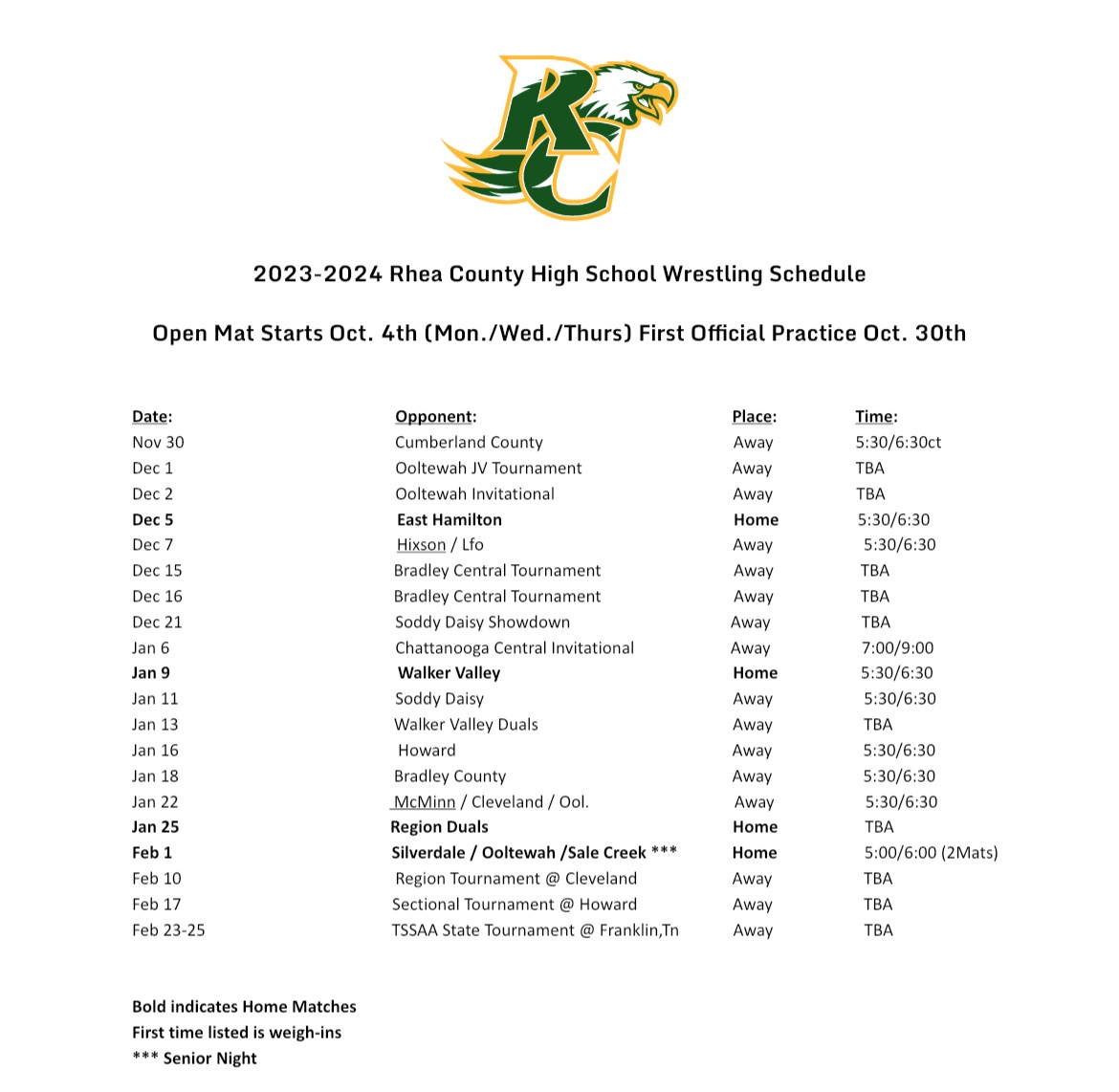 Wrestling - Rhea County High School Wrestling - Rhea County High School