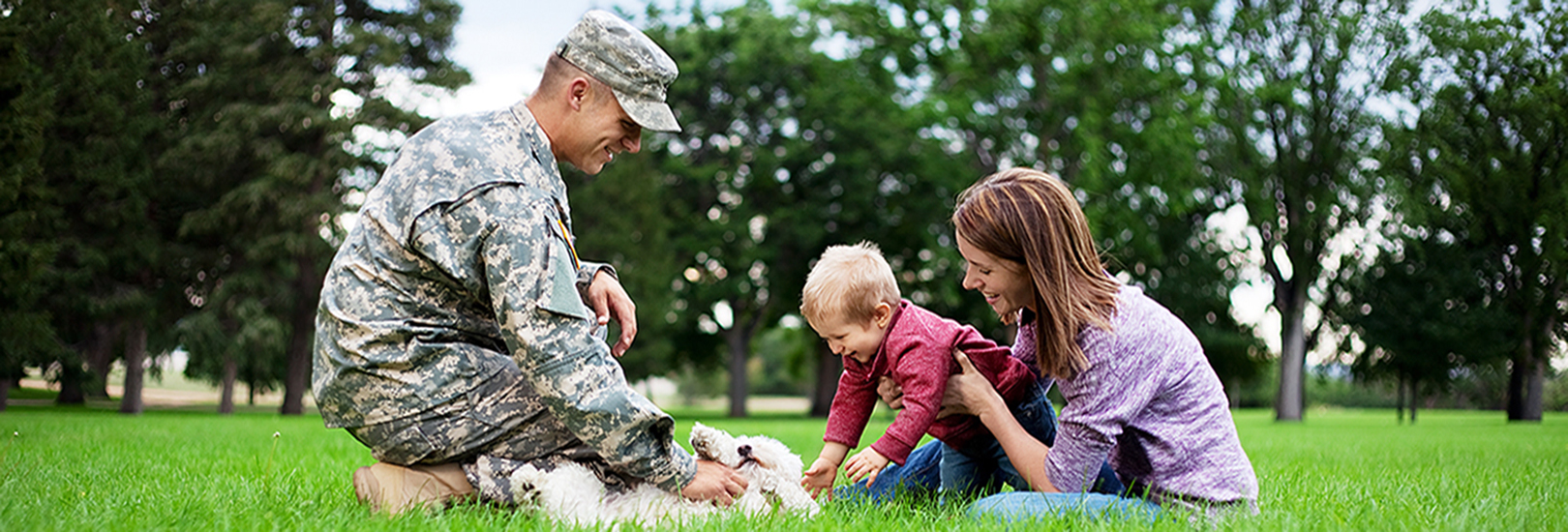 military image of a family