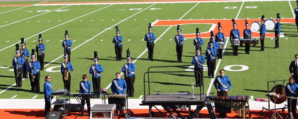 marching band on field