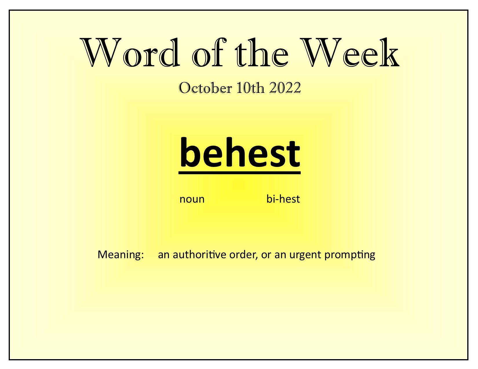 Behest