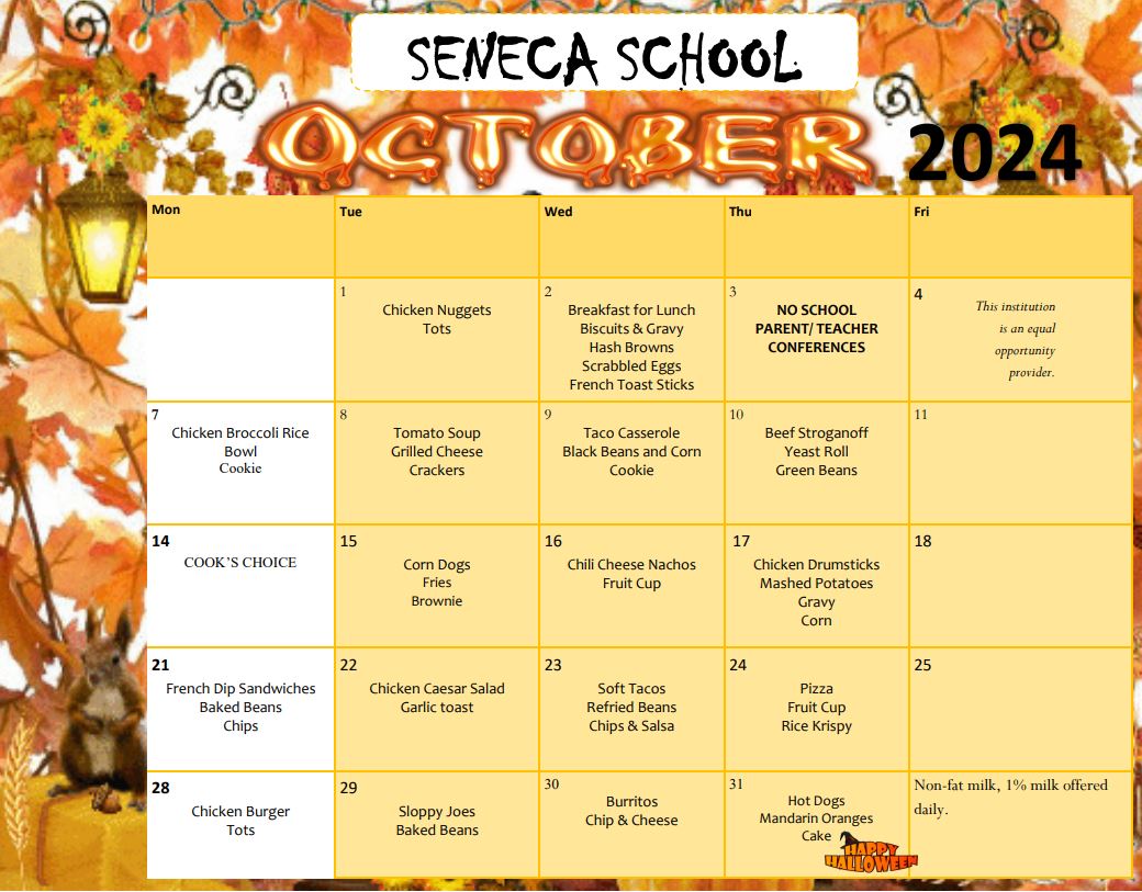 Oct 2024 Menu