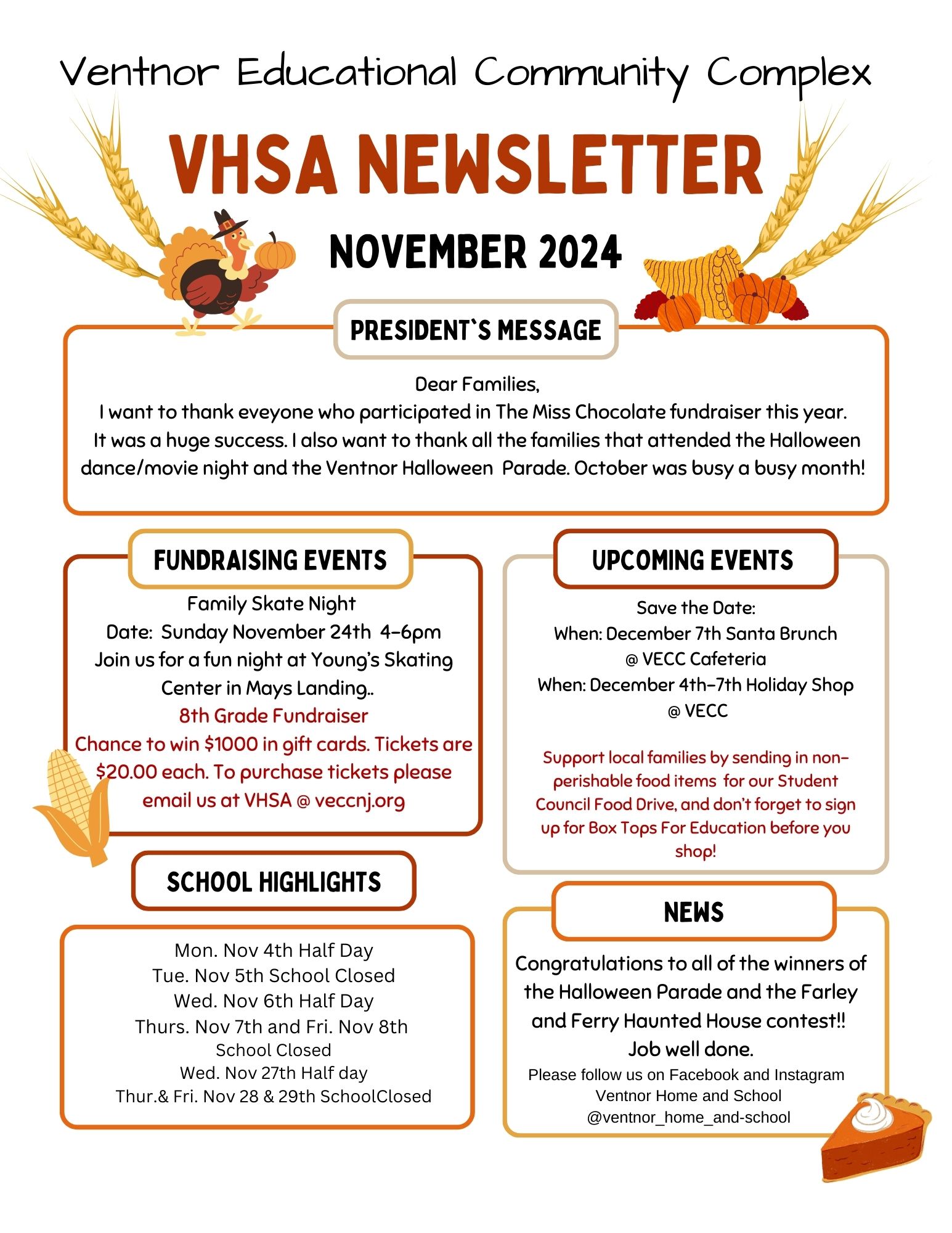 VHSA November Newsletter