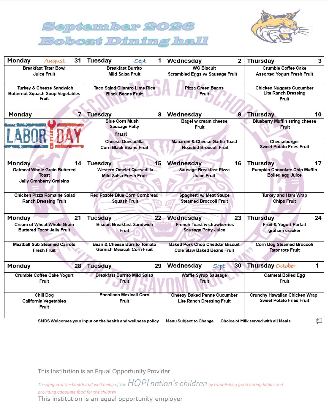 Food Menu
