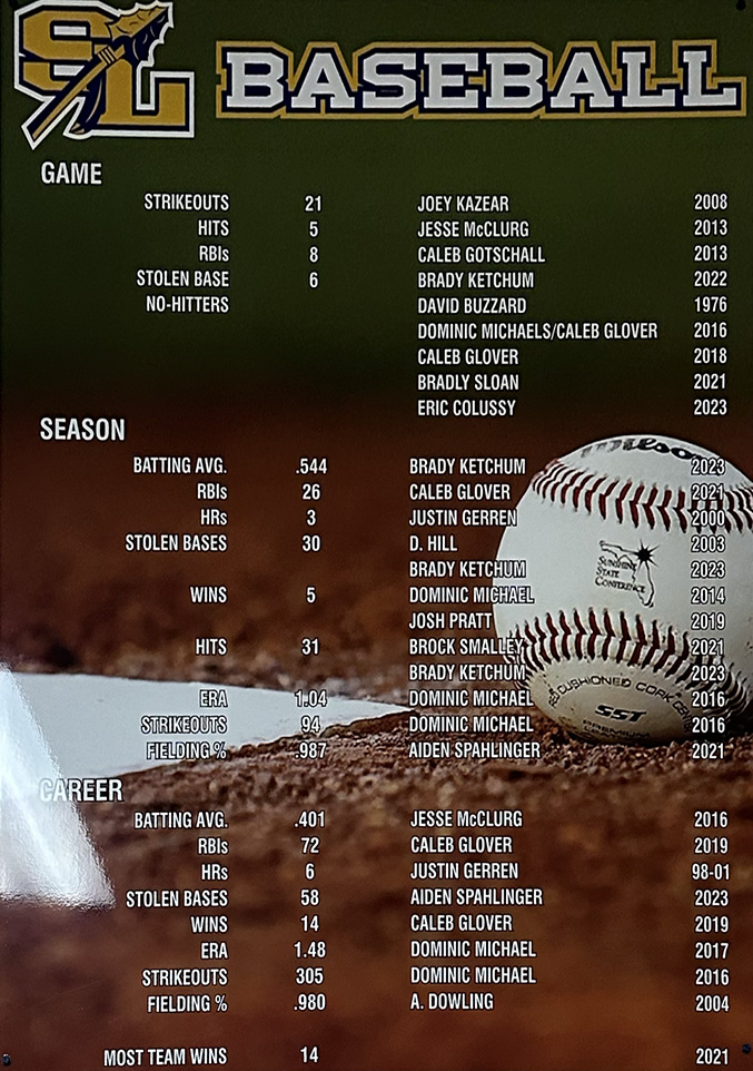 Baseball Record Board