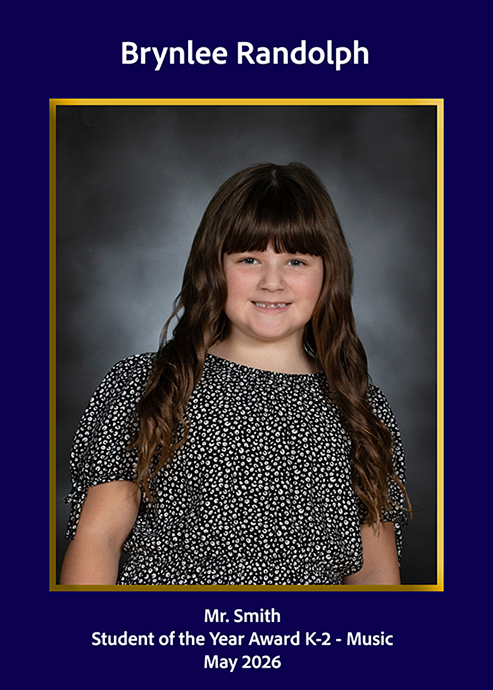 Music Student of the Year Award K-2