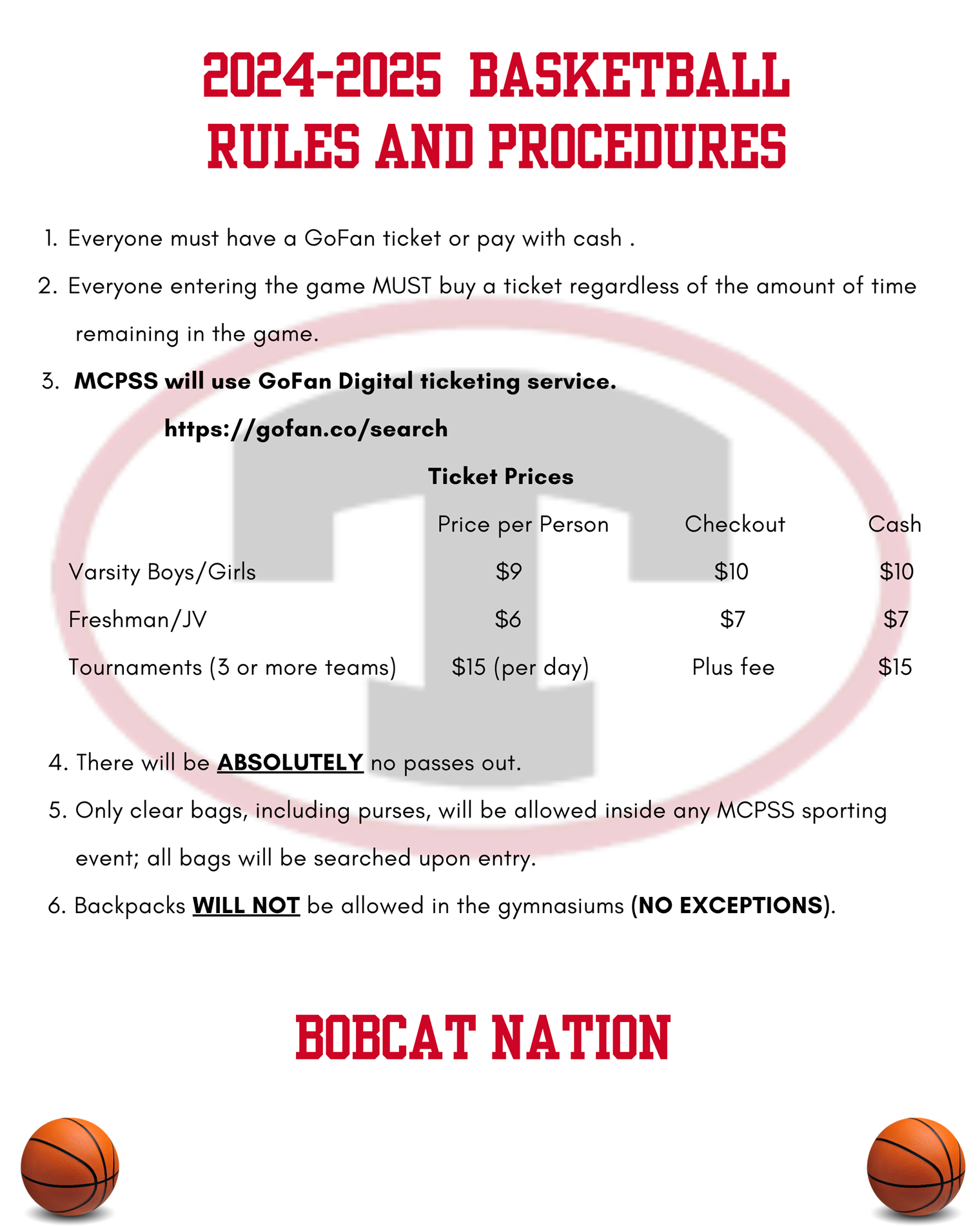 Basketball Rules and Regulations