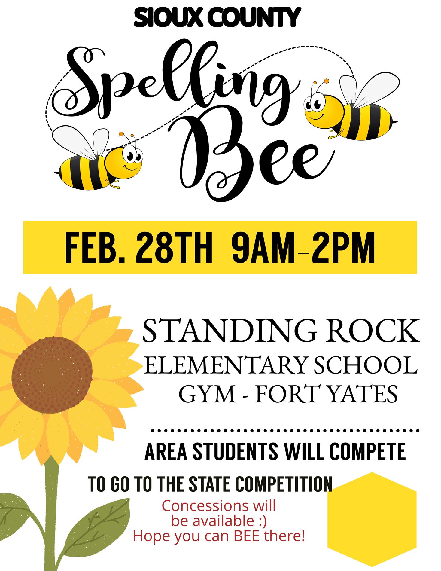 Sioux County Spelling Bee Poster