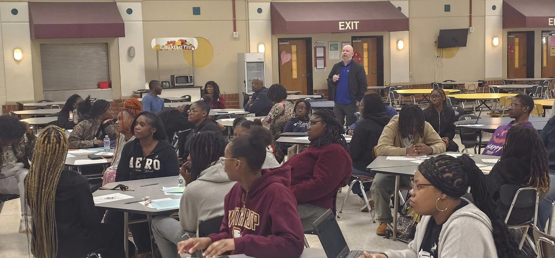 people sitting at tables