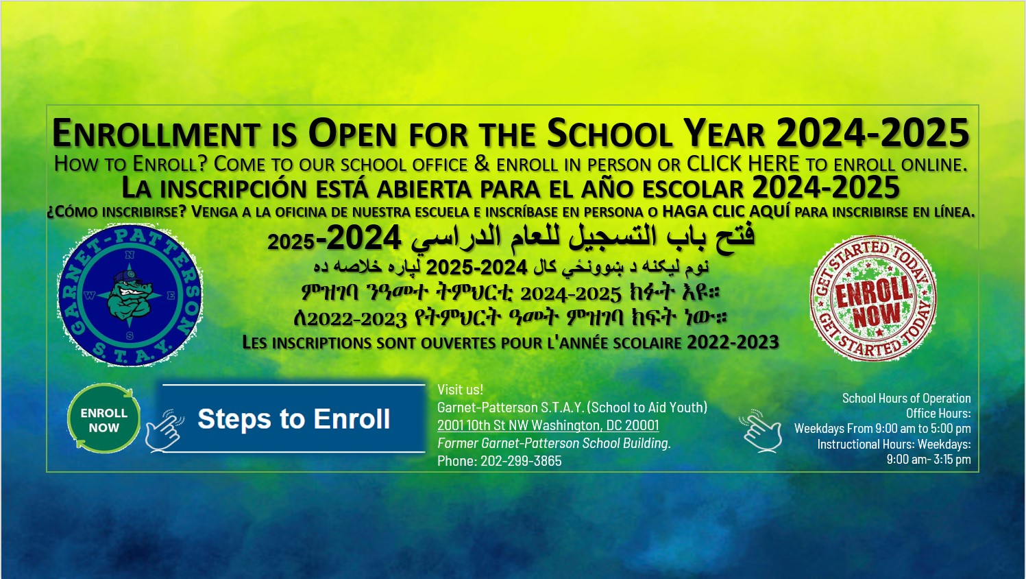 open enrollment school year 2024-2025