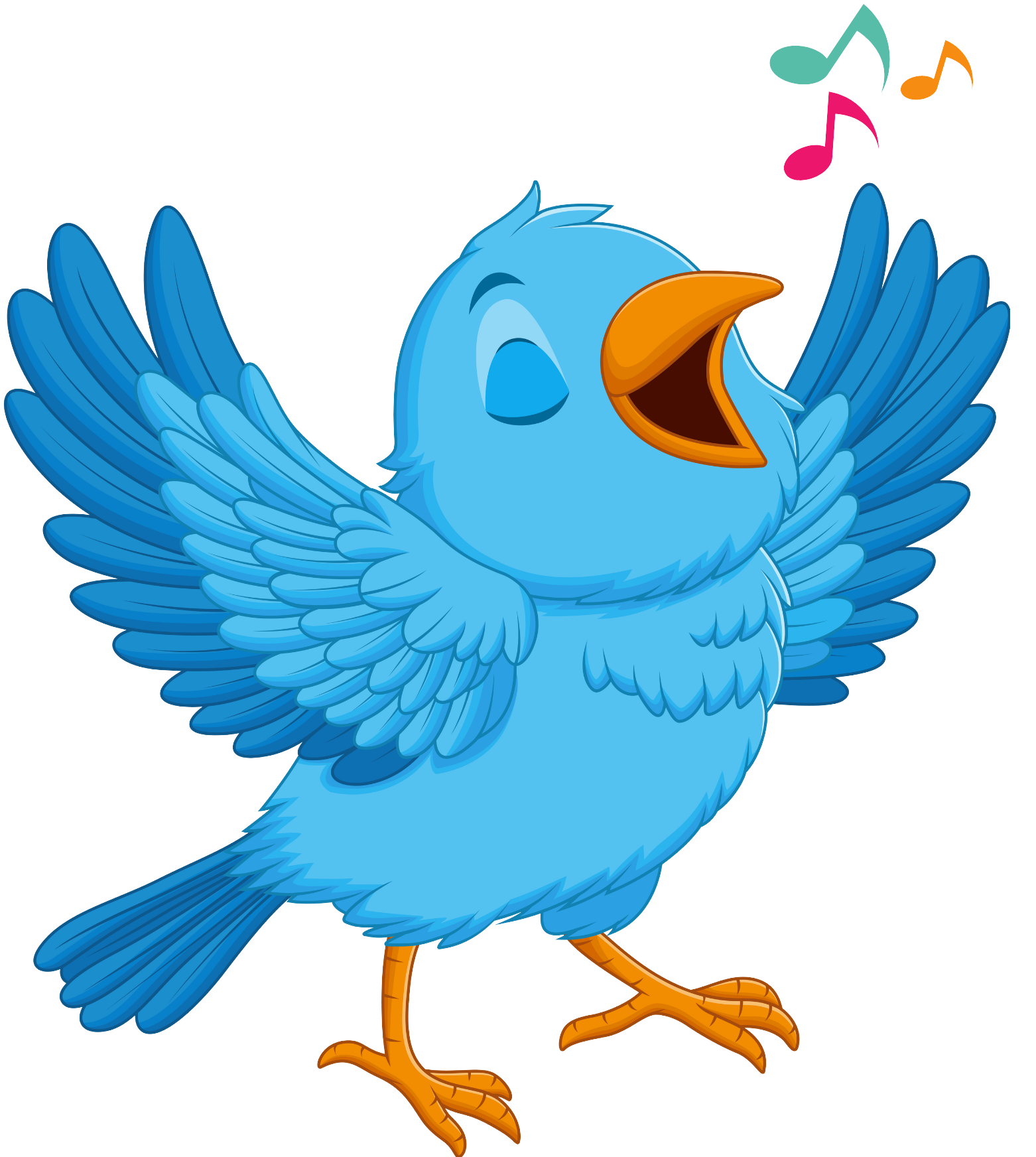 Music Ministry blue bird without earphones