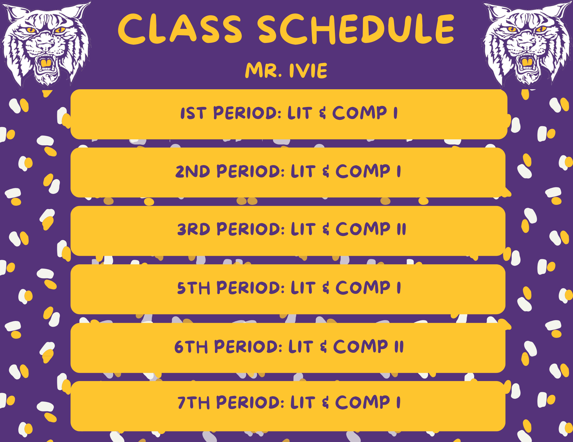 class schedule 2025