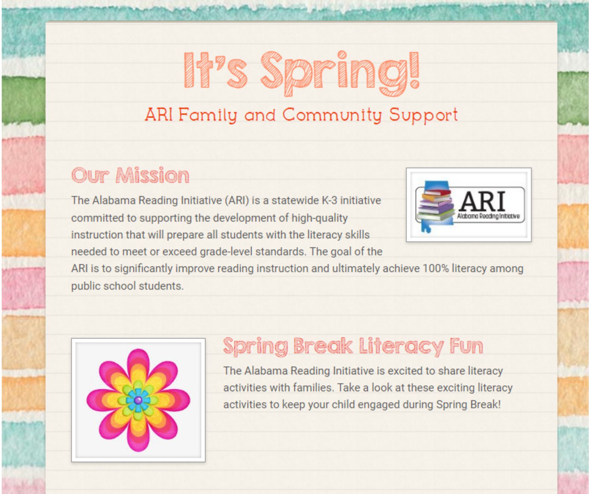 ARI Spring Newsletter