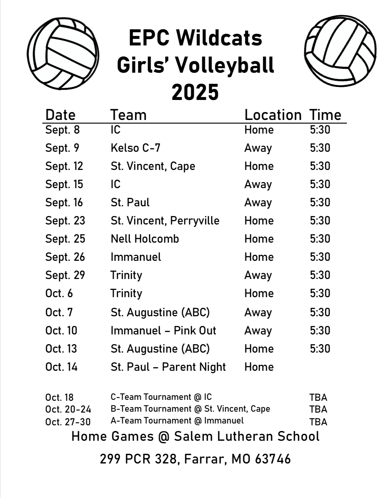 Schedule