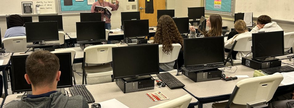 Computer Lab showing students using computers
