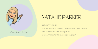 Academic Coach Contact Information - Natalie Parker