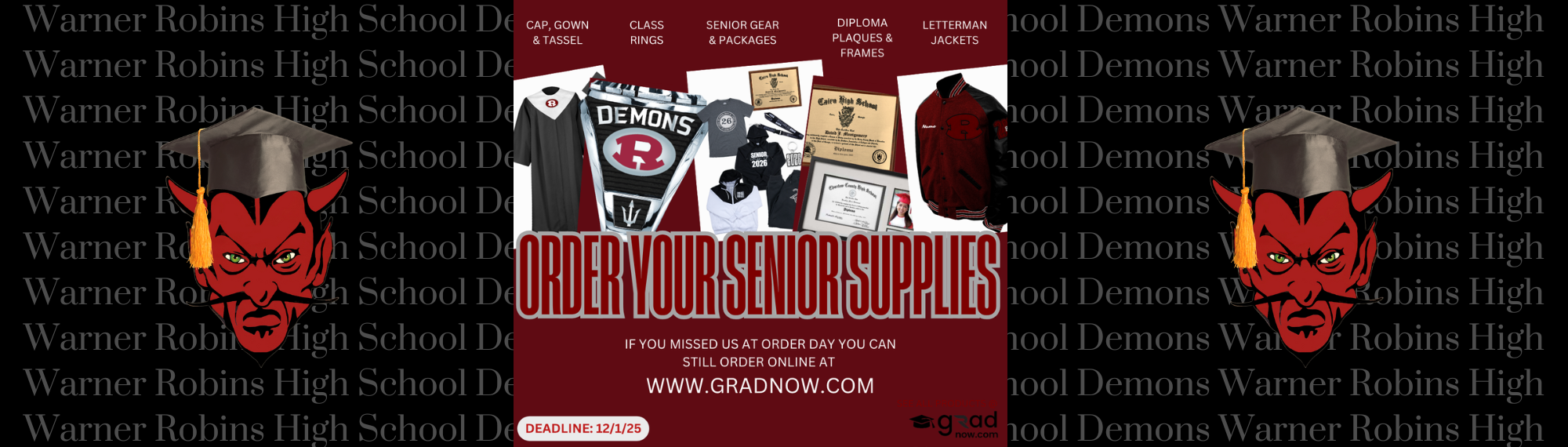 Senior Orders Deadline 12-1-25