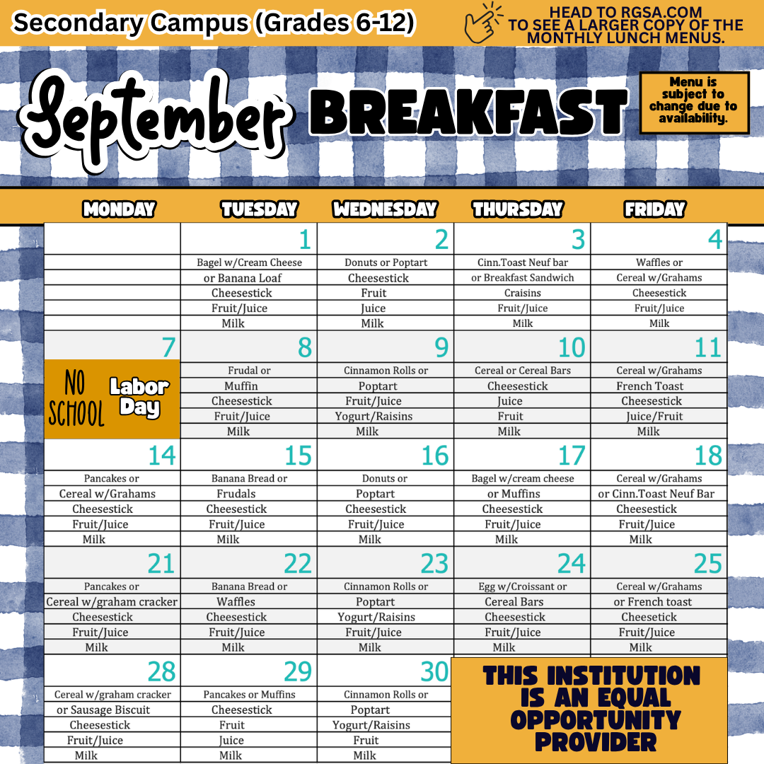september secondary breakfast