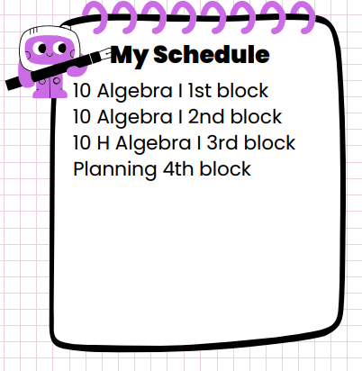 Schedule