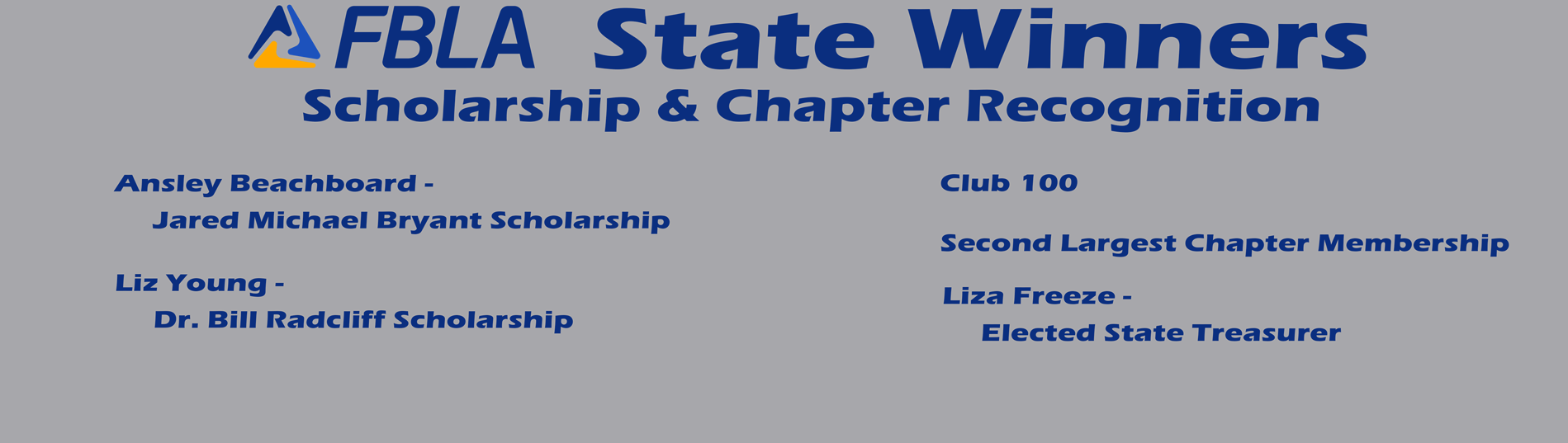 FBLA Scholarship & Chapter Recognition