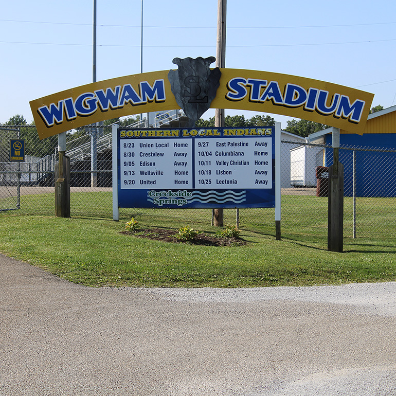 The New Wigwam Stadium Sign