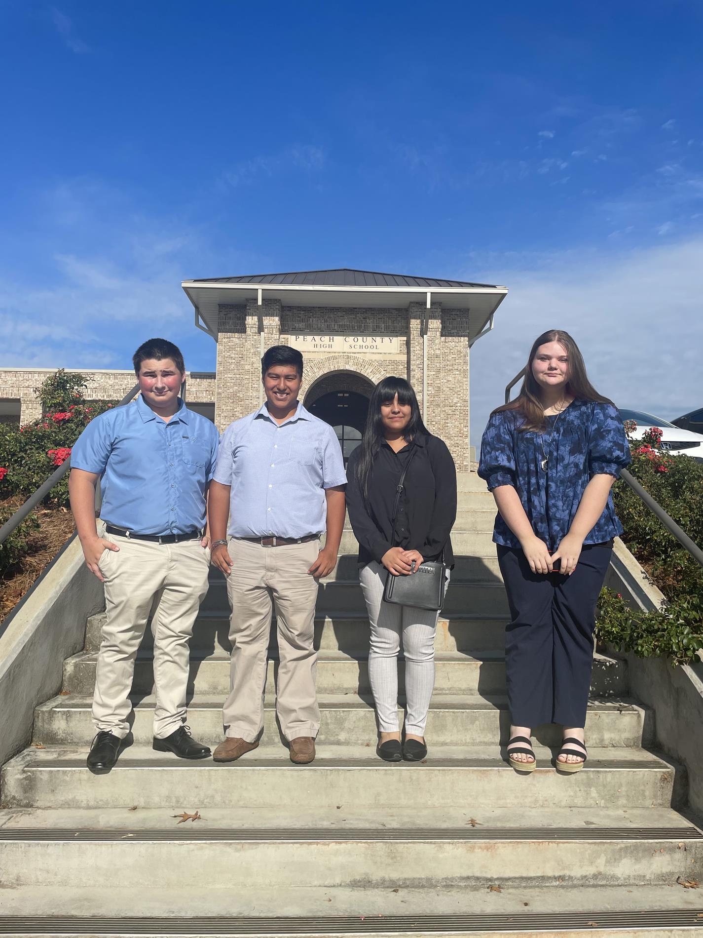 Pictured left to right (Eli Fender, Josue Hernandez Ramirez, Ana’ey Hernandez, and Payton Furman)