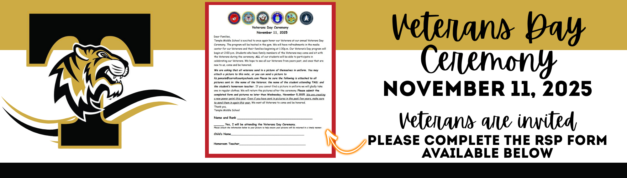 Veteran's Day Celebration is on 11/11/2025