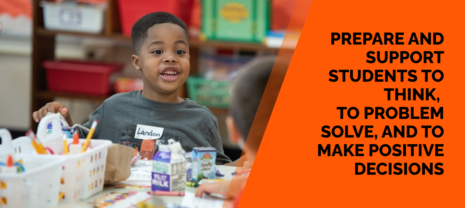 Prepare and support students to think, to problem solve, and to make positive decisions