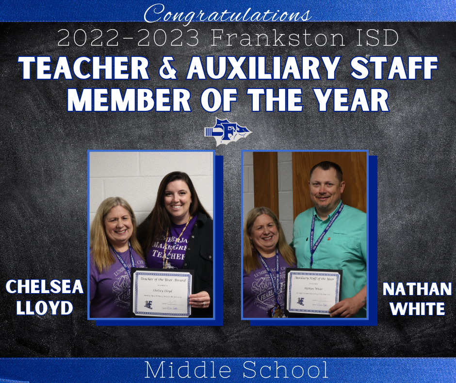 Middle School Staff of the year