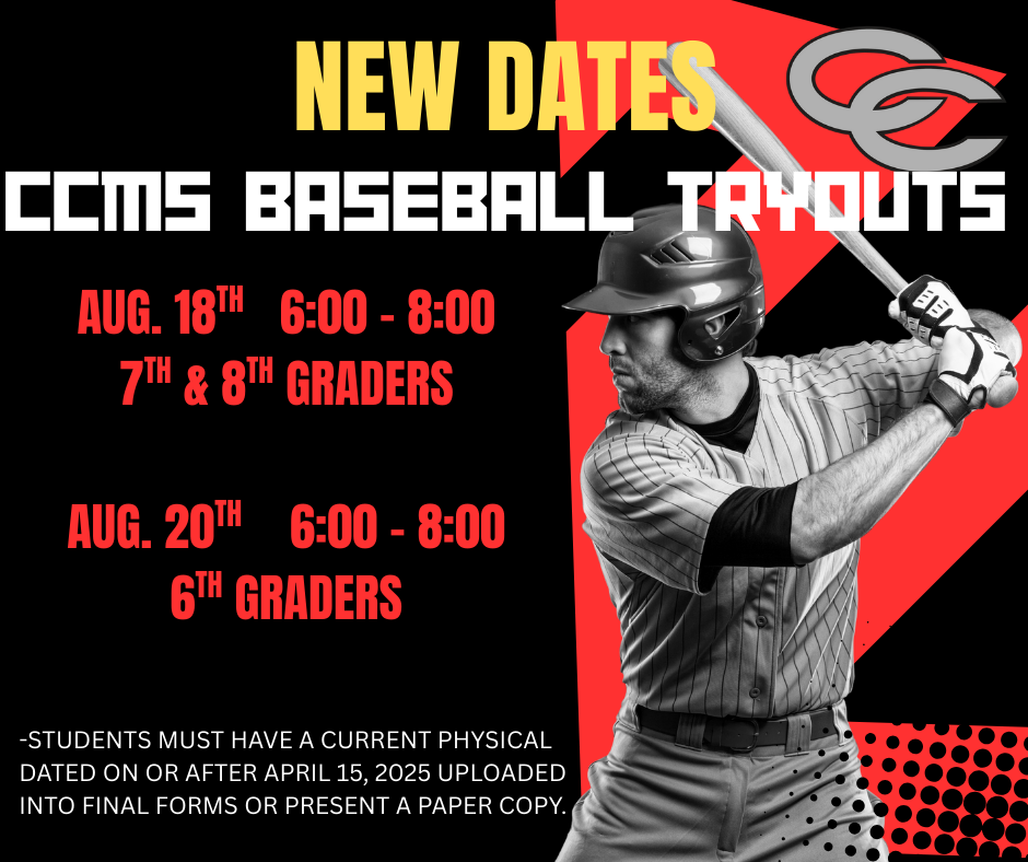 Monday 18th -6:00-8:00 -7th & 8th Grade  Wednesday 20th -6:00-8:00 -6th grade