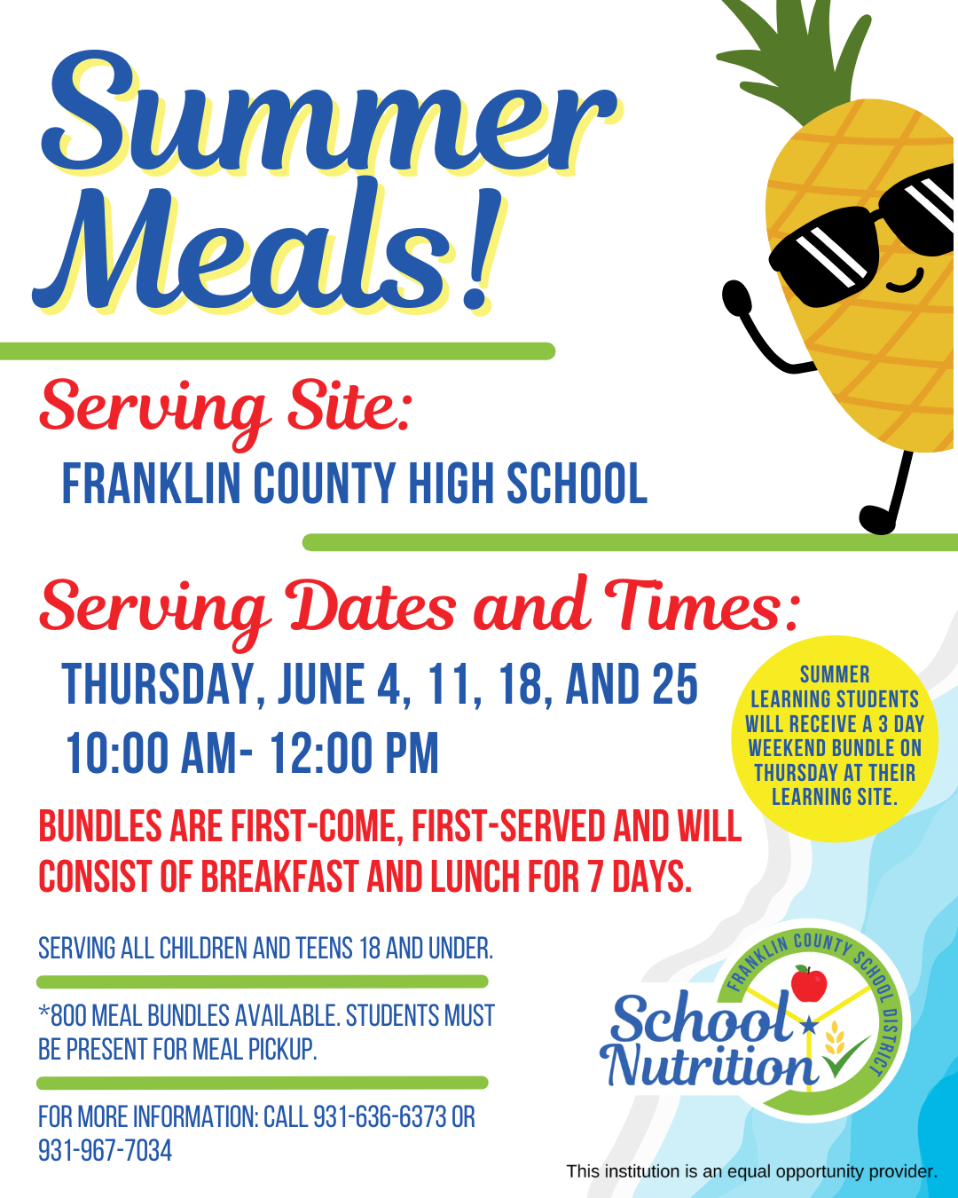 Summer Feeding flyer