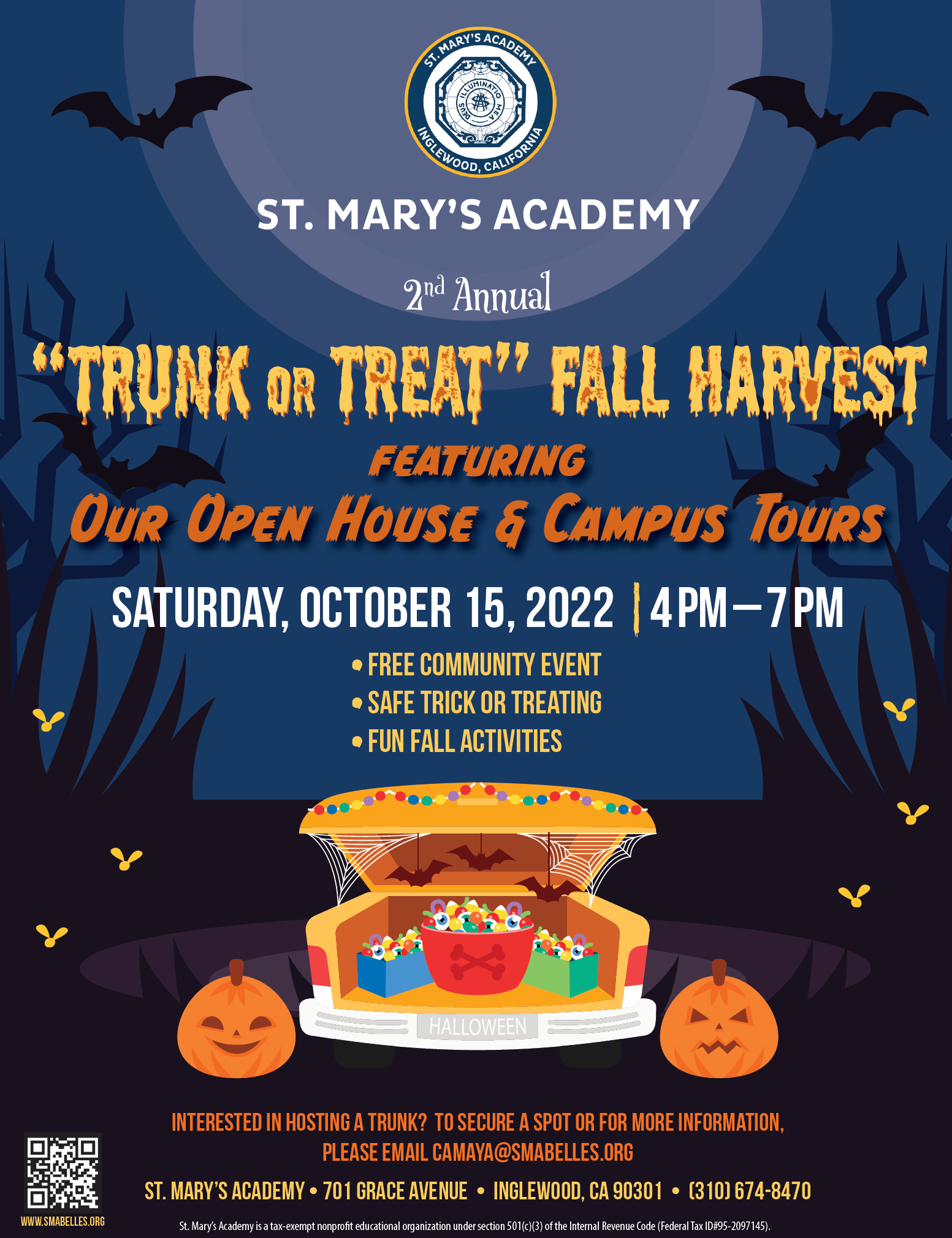 Trunk or Treat Open House October 15th Flyer 