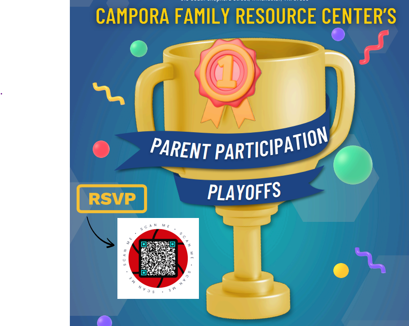 Campora Family Resource Center Parent Participation Playoffs RSVP Link