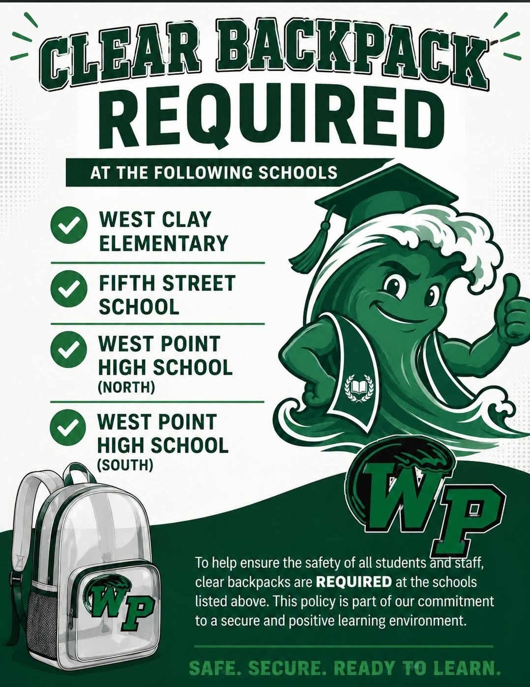 Clear Backpack Policy
