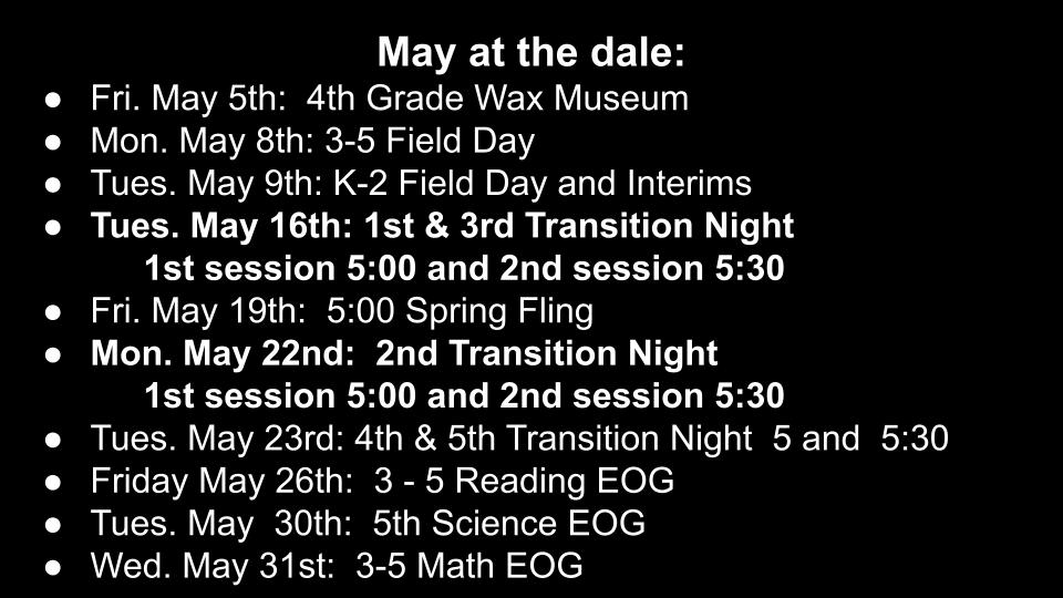 April Dates