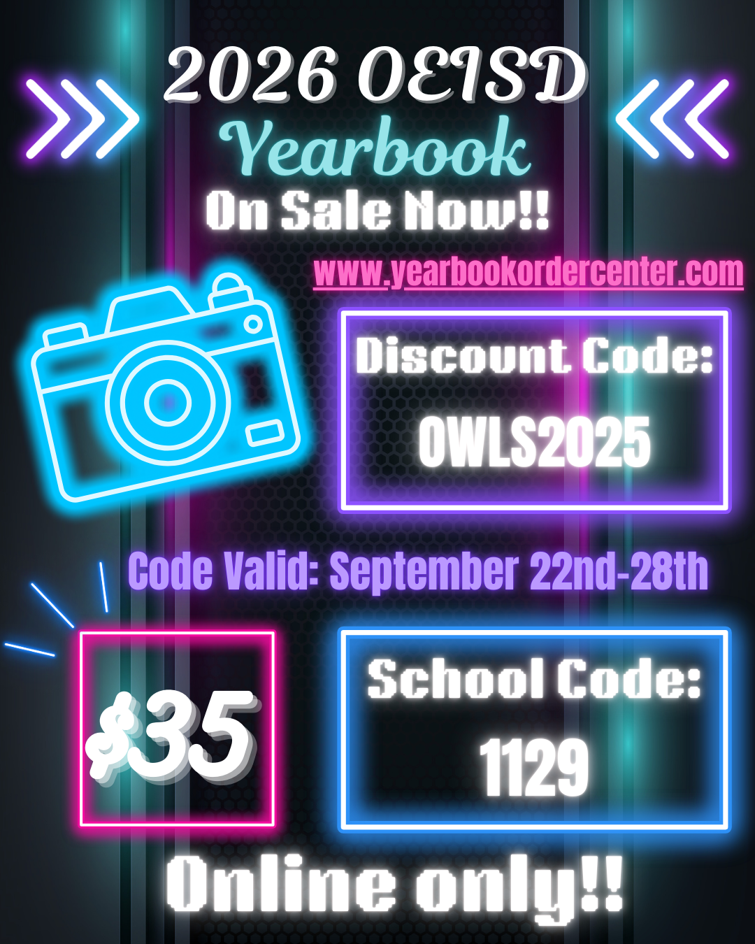 2026 Yearbook Flyer