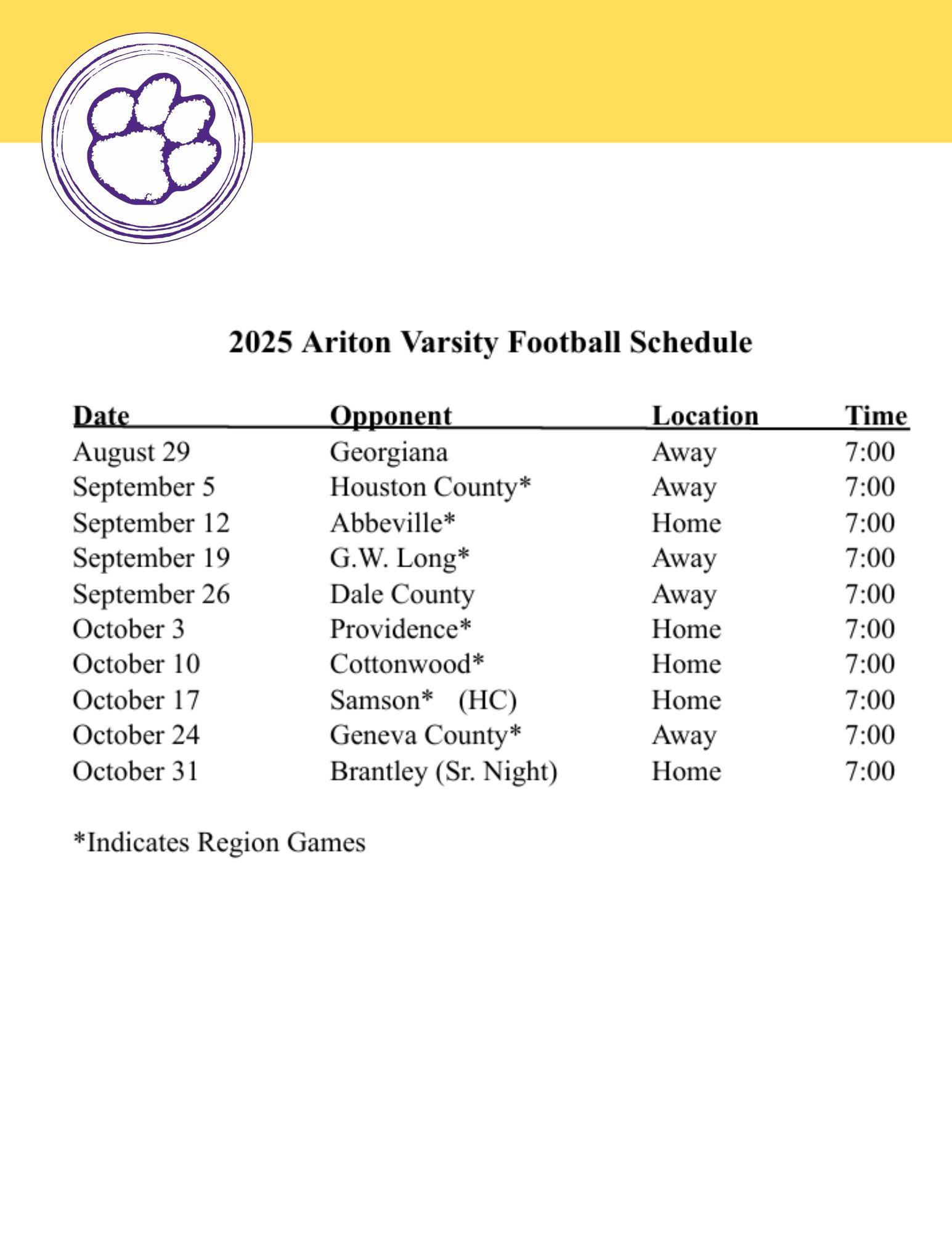 vfootball schedule